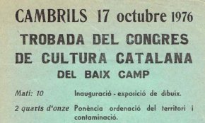 Fulletó Congrés de Cultura Catalana del Baix Camp 1976