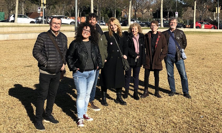 Foto conjunta d'alguns dels representants d'ambdues formacions