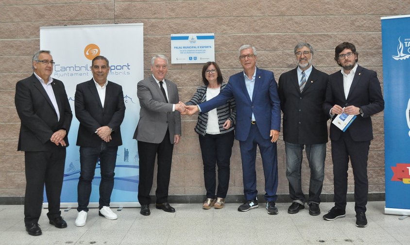 Visita instituacional, ahir al matí, al Palau Municipal d'Esports