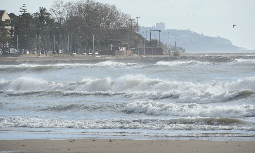 Imatge de la platja del Regueral, a principis d'aquest passat febrer