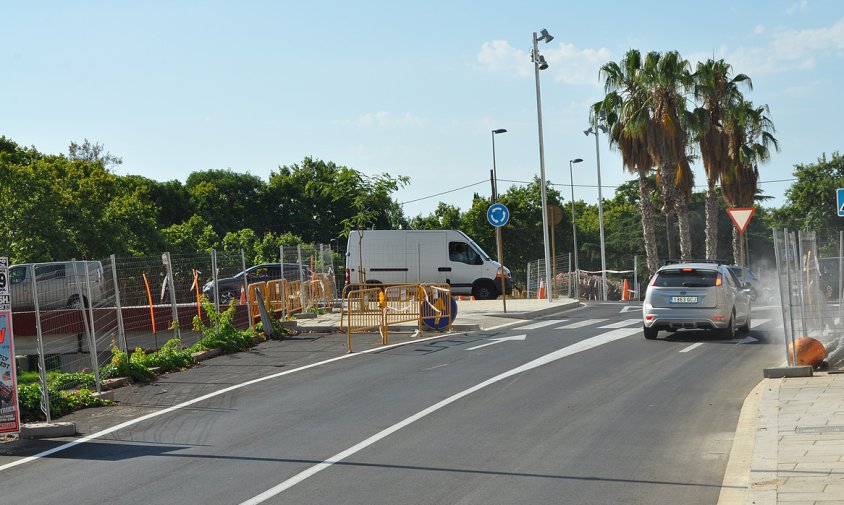 Imatge de la cruïlla del nou pont amb el passeig de La Salle