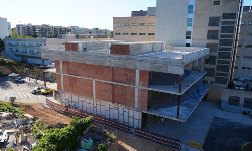 Espai pont que connectarà amb el futur edifici principial de l'Hospital Joan XXIII de Tarragona