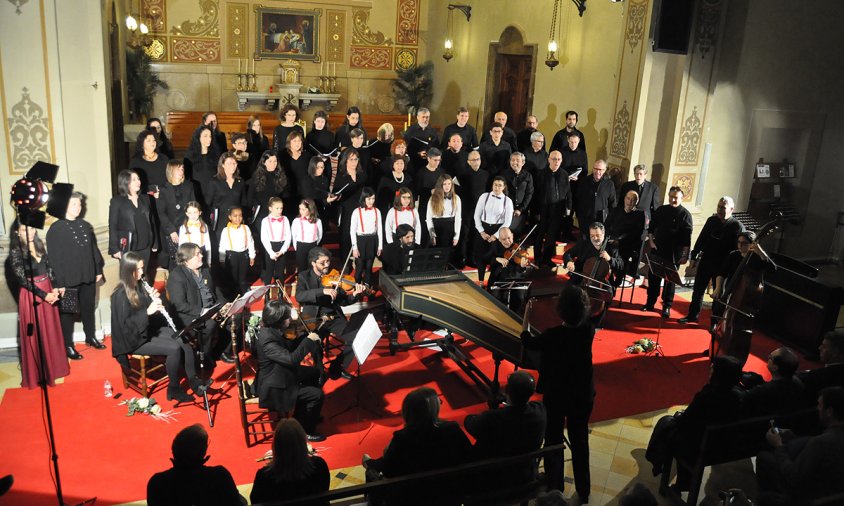 Un moment del concert de Nadal, ahir al vespre, a l'Ermita