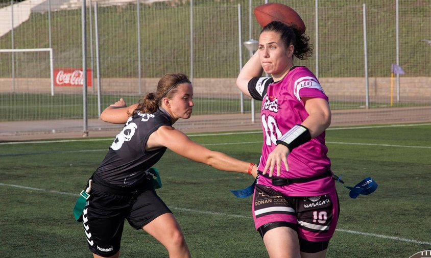 Imatge d'un partit de flag football