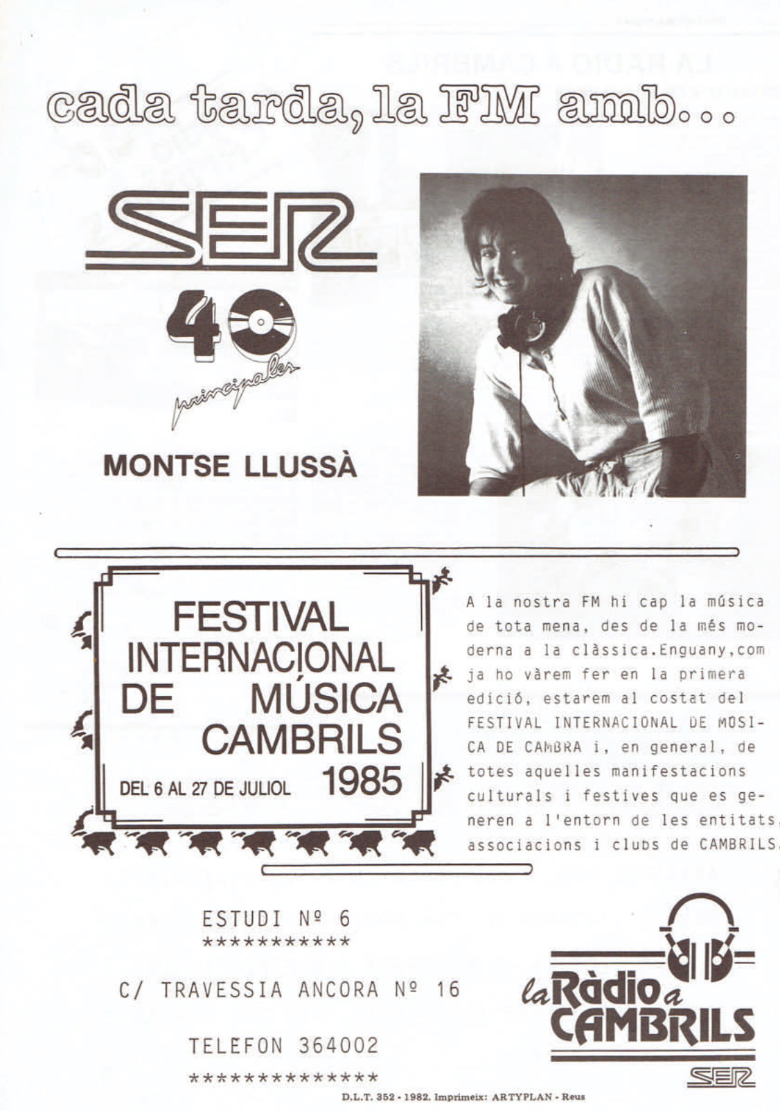 butlleti radio cambrils 1985