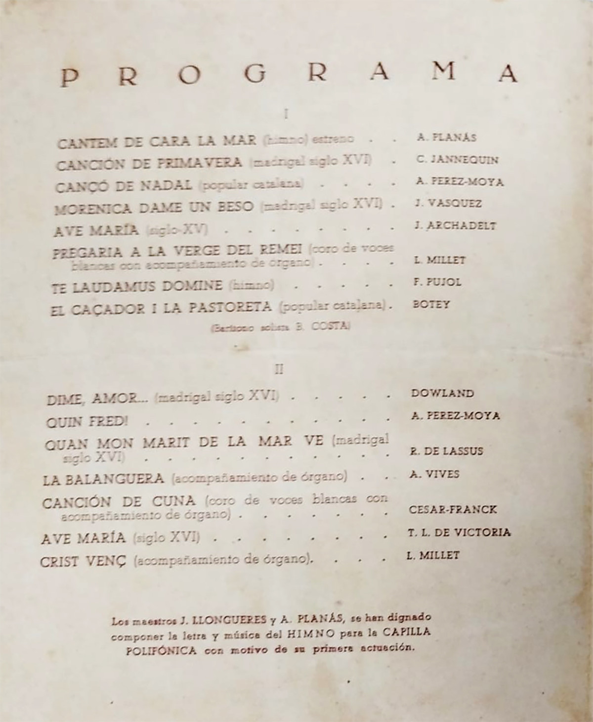 concert polifonica sant pere 1946
