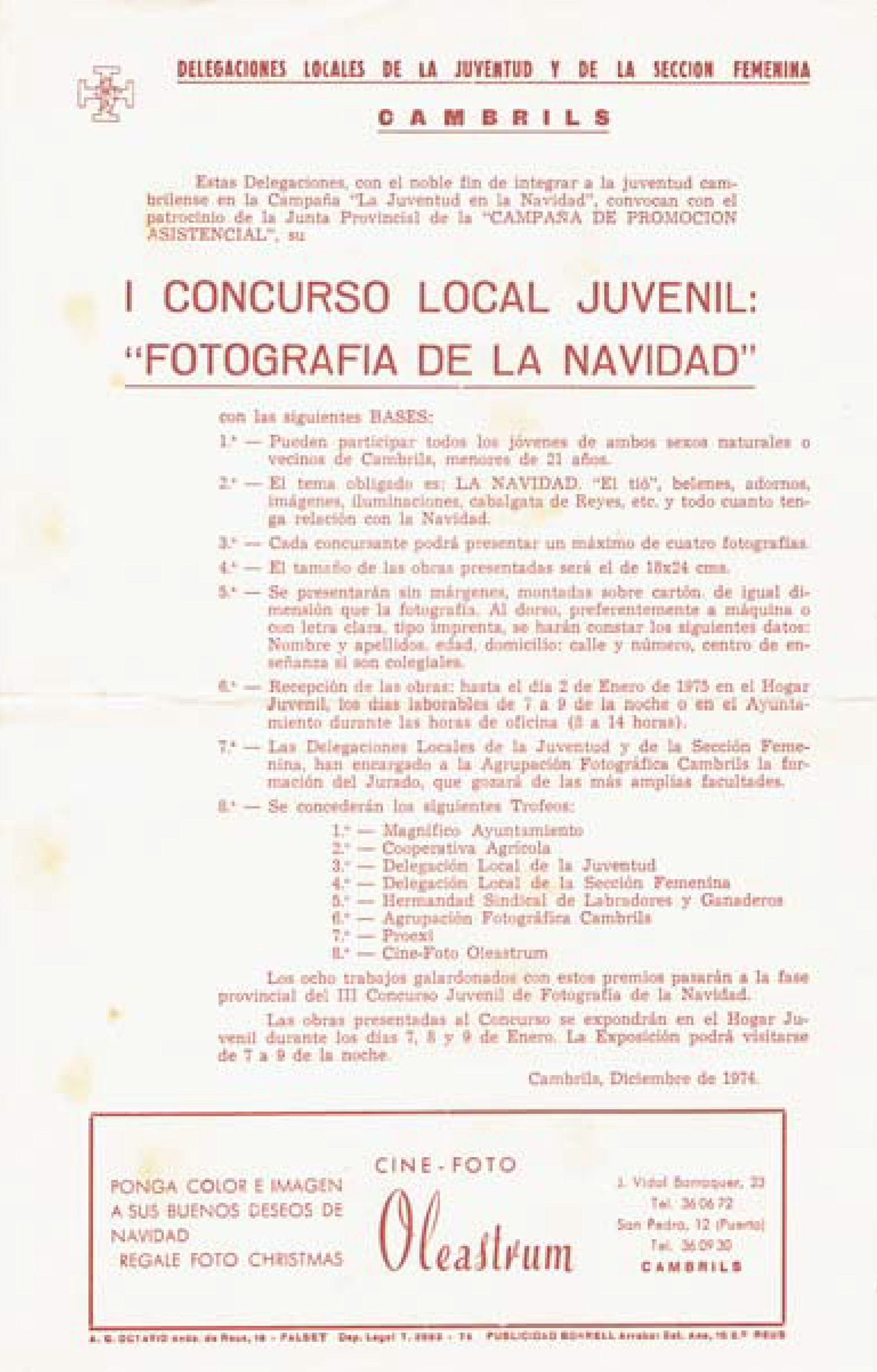 concurs fotografia nadal 1974 cambrils