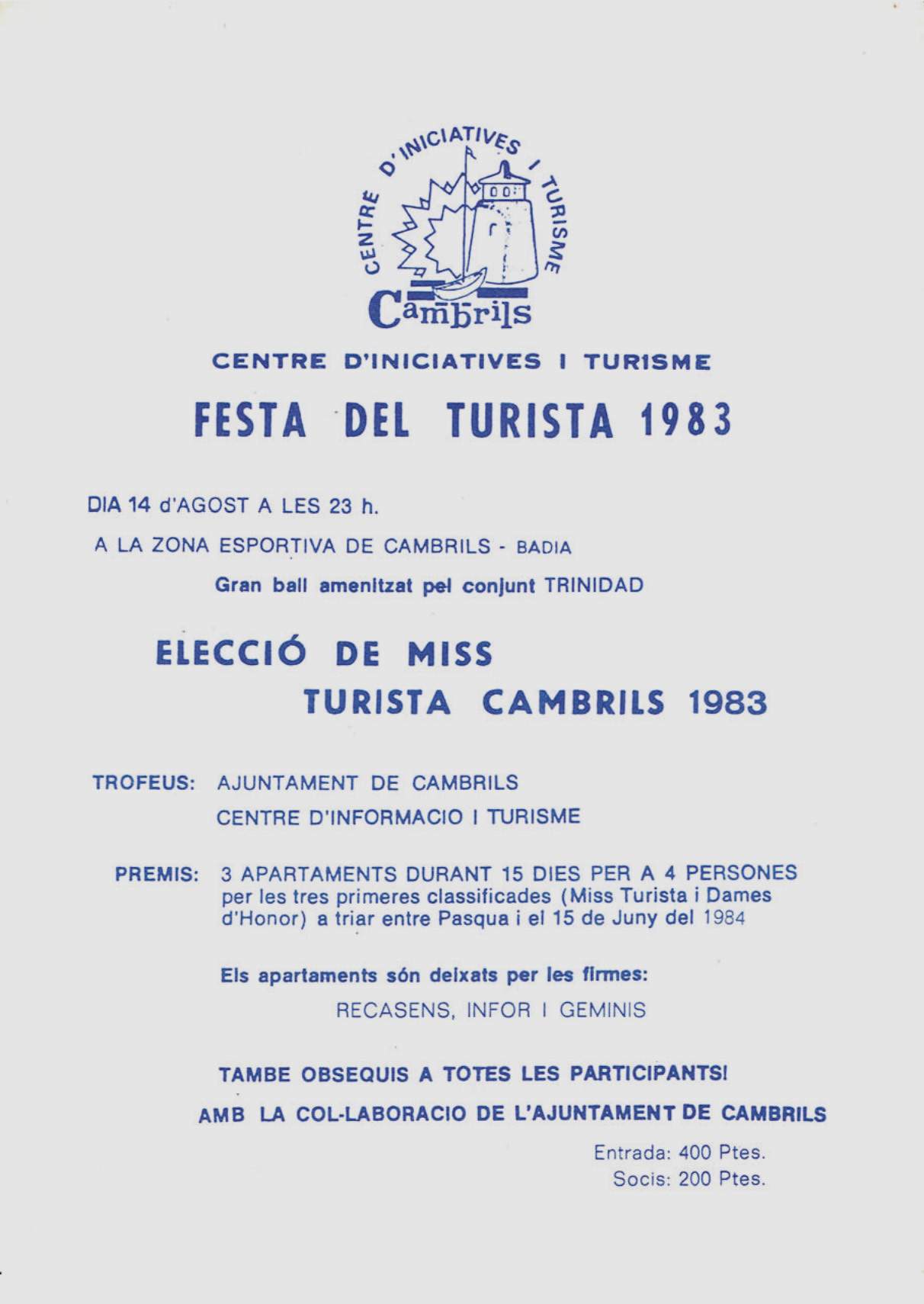 festa del turista 1983 cambrils.