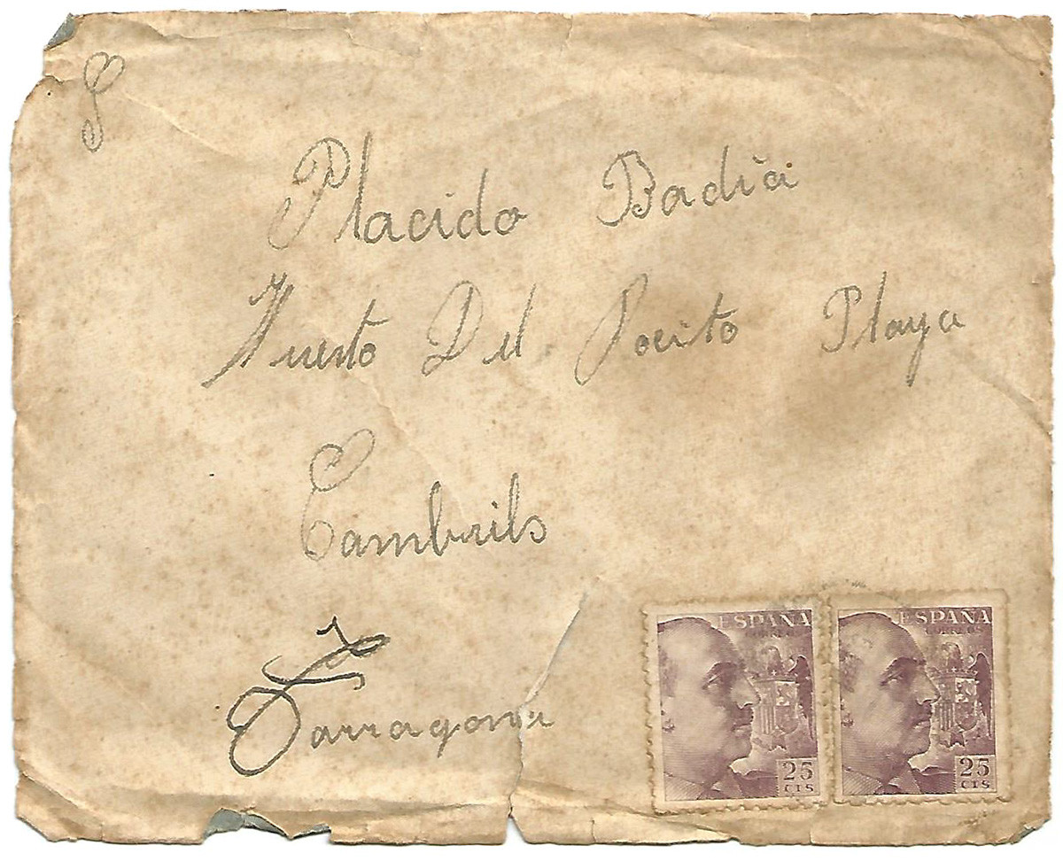 sobre carta servei militar cambrils 1940