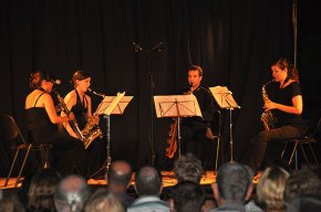 Més de 300 persones assisteixen al primer concert del Petit Festival amb l'actuació de Quartet de Saxofons Limnos