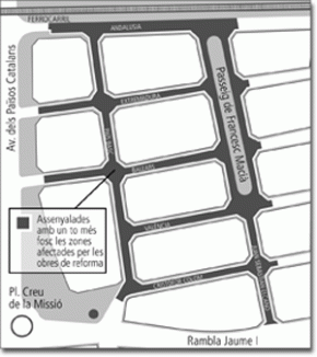 La zona nord-oest de lEixample Platja es farà més accessible