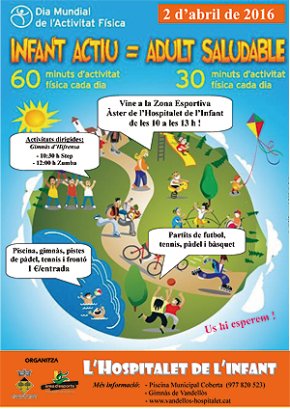 Jornada esportiva, aquest dissabte a l'Hospitalet de l'Infant i Vandellòs, per celebrar el Dia Mundial de l'Activitat Física