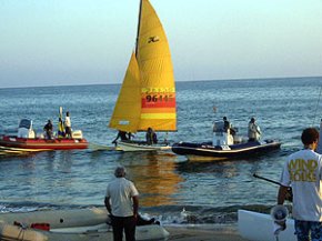 Els cambrilencs Martí Capdevila i Xavier Guardià fan pòdium en la regata Mediterrània Hobbie Fun