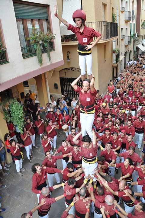 Pilar de 4 caminant dels Xiquets de Cambrils