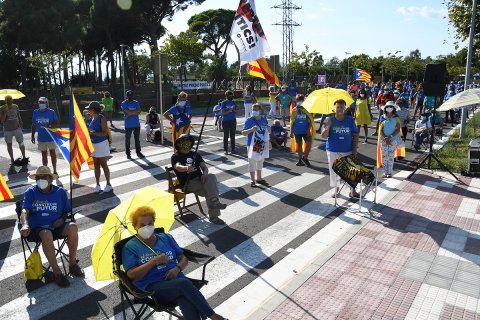 Concentració de la Diada a Cambrils