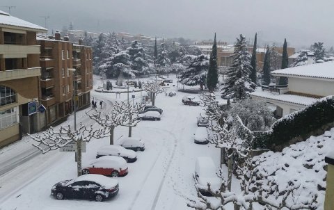 La neu arriba al territori (L'Espluga de Francolí)