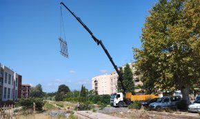 Comencen les obres per habilitar el pàrquing provisional a l'entorn de l'antiga estació