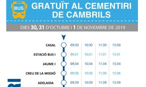 L'Ajuntament ofereix un servei d'autobús gratuït per anar al cementiri per Tots Sants 