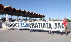 El moviment per l'alliberament de l'AP-7 celebra que faltin 365 dies per la gratuïtat i rebutja la vinyeta