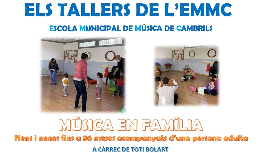 Els tallers familiars per a nadons es faran els divendres al matí dels mesos de febrer i de març