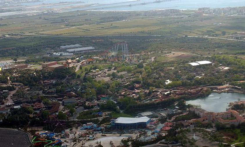 Vista aèria dels terrenys de PortAventura