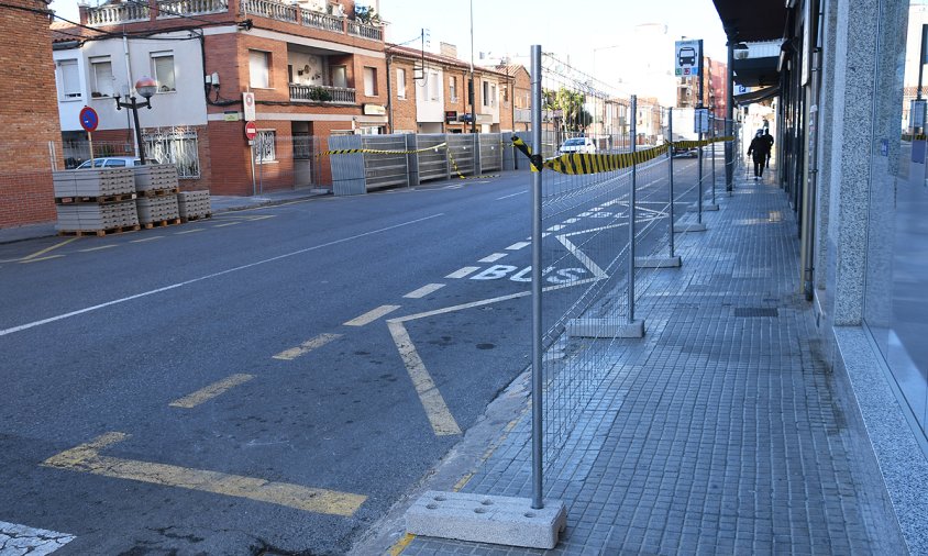 Aspecte de la Rambla de Jaume I, aquest matí