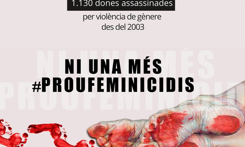 Cartell de la campanya de condemna dels feminicidis