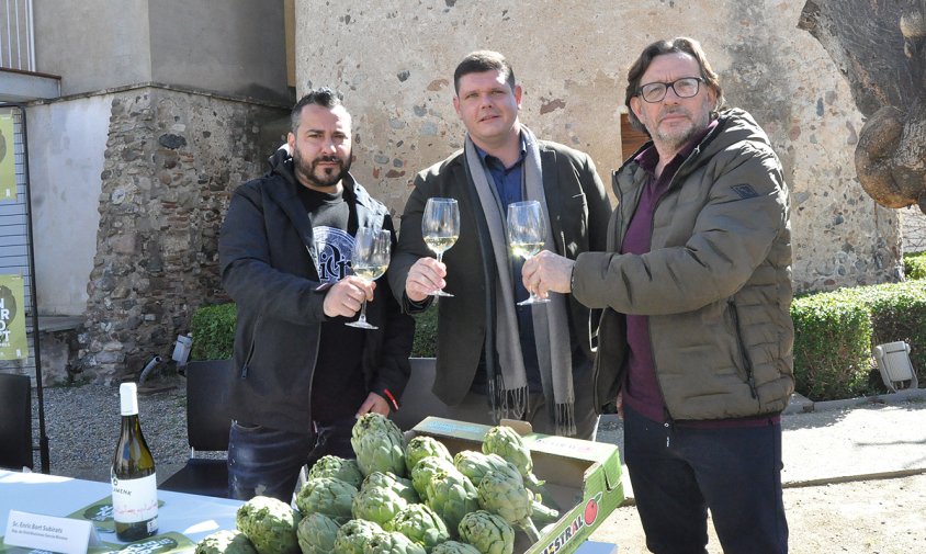 Presentació de l'Encarxofa't a Cambrils. D'esquerra a dreta: Xavier Martí, Juan Carlos Romera i Enric Bort