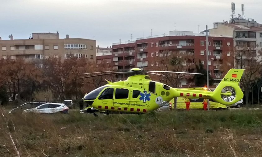 L\'helicòpter medicalitzat va aterrar, ahir a la tarda, a la zona de la Fontcoberta