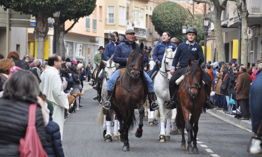 Imatge de la celebració dels Tres Tombs de Sant Antoni, el gener de 2019