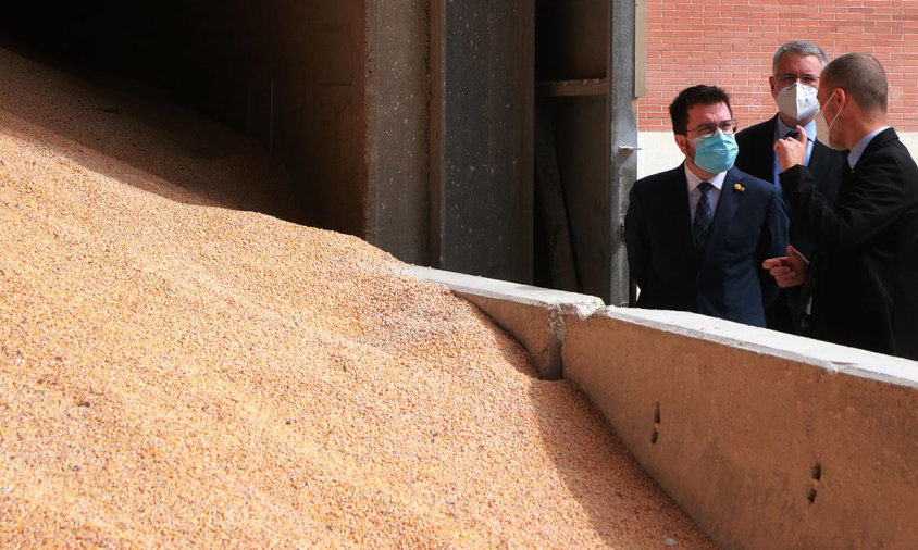 Visita del president de la Generalitat, Pere Aragonès, ahir al Port de Tarragona