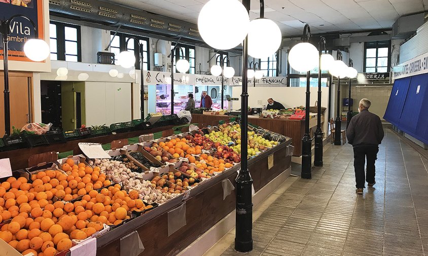 Aspecte del Mercat Municipal de la Vila, aquest matí