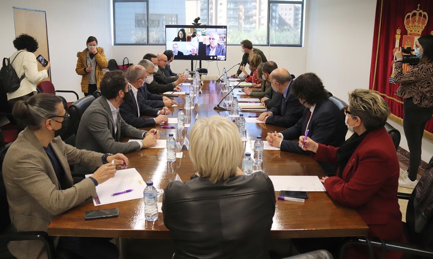 Imatge de la reunió celebrada, ahir, a Tarragona