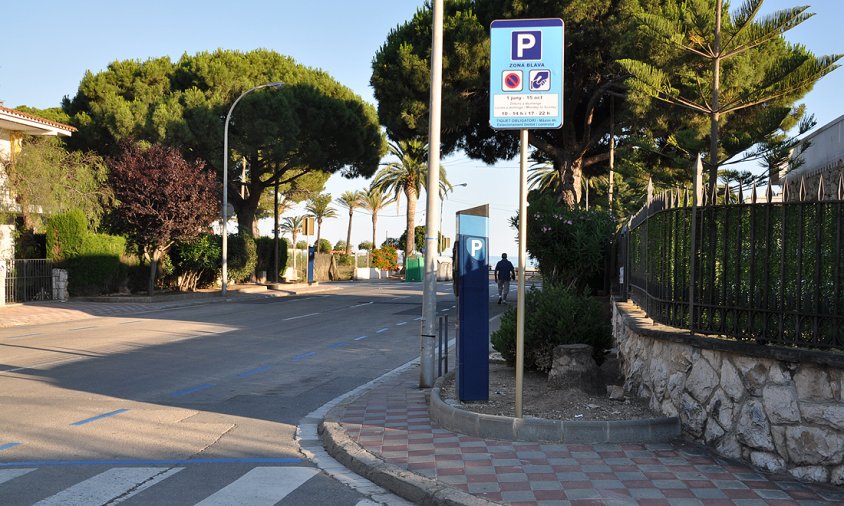 Imatge d'arxiu d'un parquímetre de la zona blava