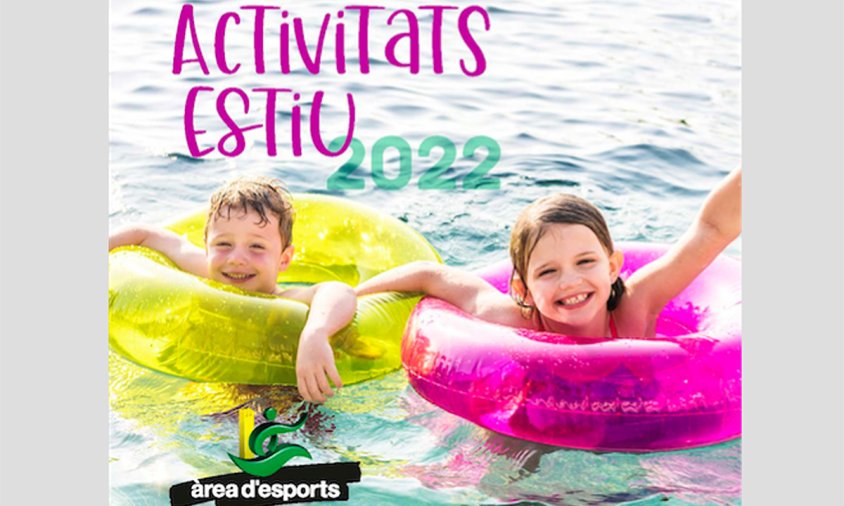 Portada del fullet informatiu de les activitats esportives d'estiu de 2022