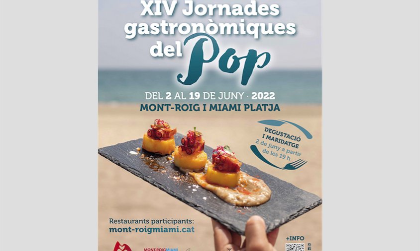 Cartell de les Jornades Gastronòmiques del Pop de Mont-roig i Miami Platja