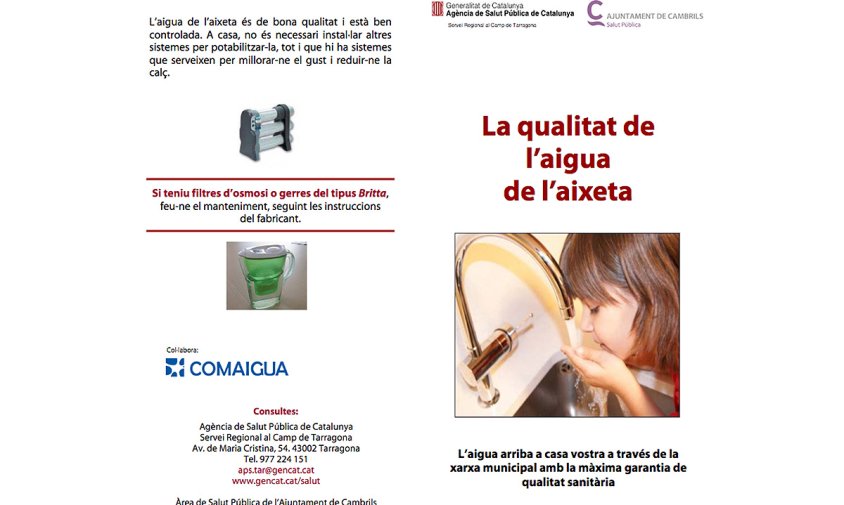 Imatge de la campanya informativa de l'Ajuntament de Cambrils