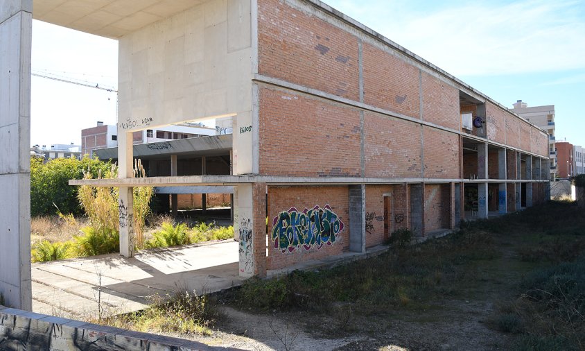 Aspecte actual de l'estructura de formigó del Teatre Auditori