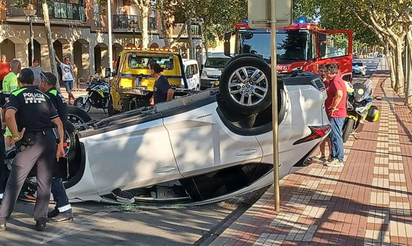 L'accident es va produir, ahir, cap a dos quarts de set de la tarda