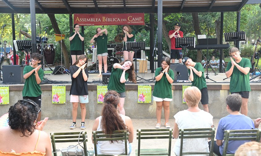 Una de les actuacions en el marc del Festival de la Família, aquest passat dissabte a la tarda, al parc del Pescador