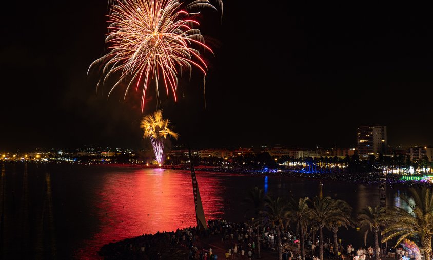 Els castell de focs, ahir la nit, va cloure l'edició d'enguany de les Nits Daurades de Salou