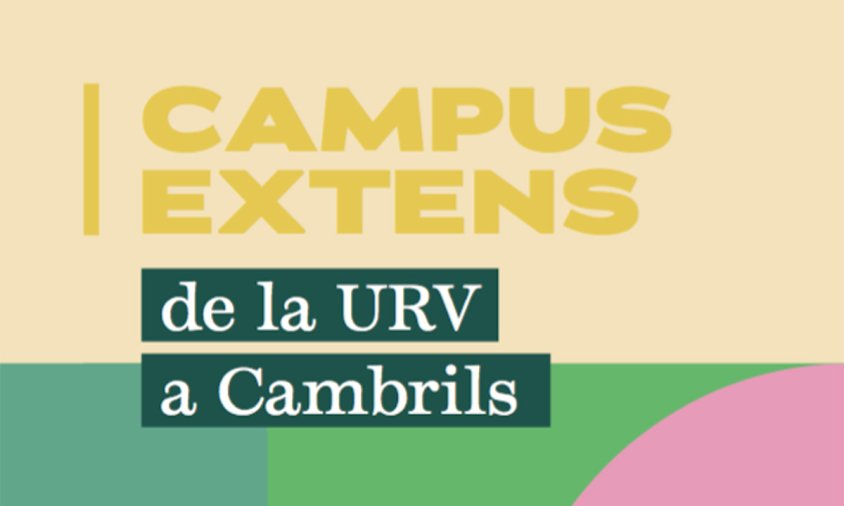 Cartell del campus Extens de la URV a Cambrils