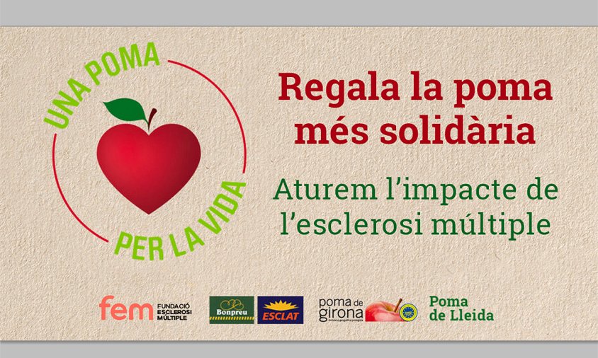 Cartell de la campanya solidària "Una poma per la vida"