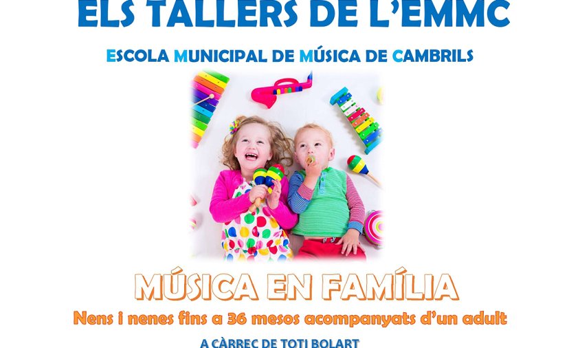 Cartell de l'activitat que s'impartirà a l'Escola Municipal de Música