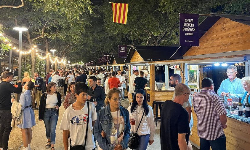 Ambient a la Mostra del Vi i la Gastronomia, ahir a la nit, darrer dia del certàmen