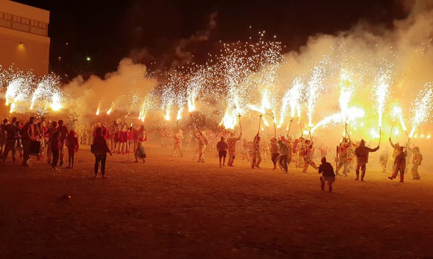 Imatge d'una recent actuació dels Diables a Vandellòs