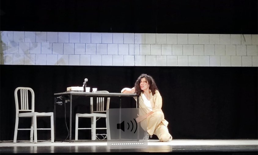 Un moment de la representació de l'obra Infanticida, ahir al teatre del Casal