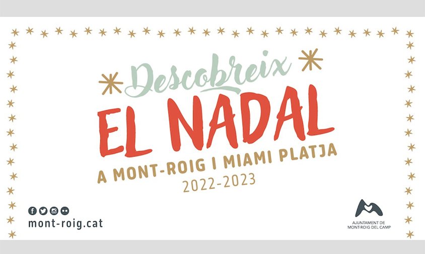 Cartell de les activitats nadalenques a Mont-roig i Miami Platja