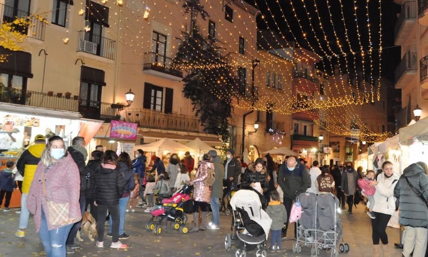 Imatge del Mercat de Nadal a la plaça de la Vila, l'any passat