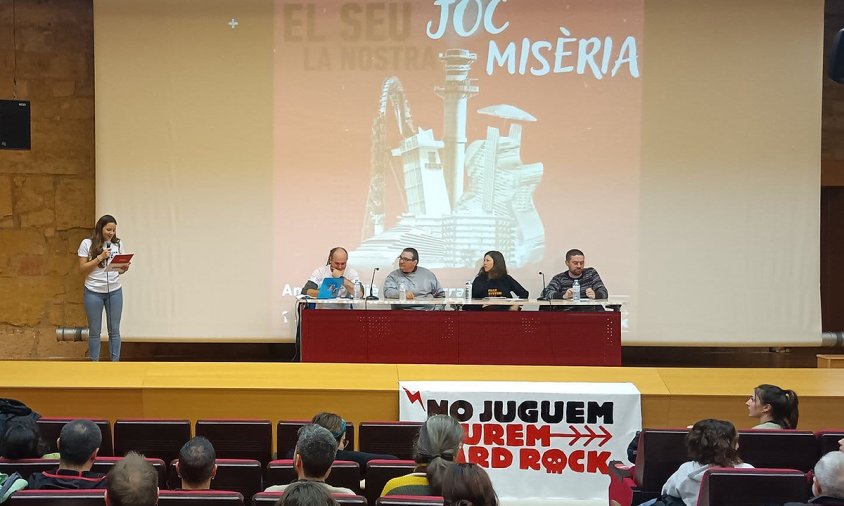 Un moment de l'acte d'ahir, a l'Antiga Audiència de Tarragona